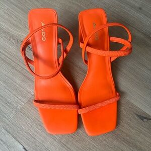 Orange Strappy Sandals